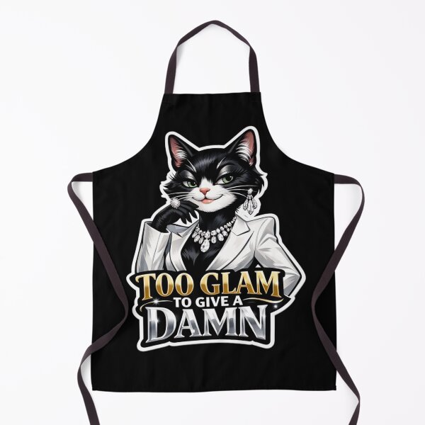 Item preview, Too Glam To Give A Damn | Anthro Cat Glam Fashion Gift designed and sold by Furrenzy.