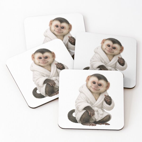 Item preview, Relaxing Bathrobe Capuchin Monkey designed and sold by Sillytoe.