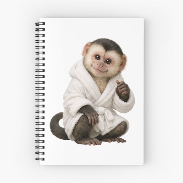 Item preview, Relaxing Bathrobe Capuchin Monkey designed and sold by Sillytoe.