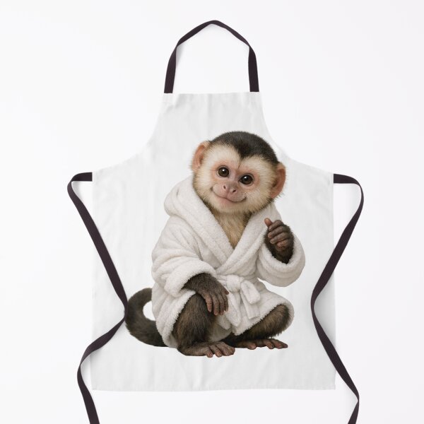 Item preview, Relaxing Bathrobe Capuchin Monkey designed and sold by Sillytoe.