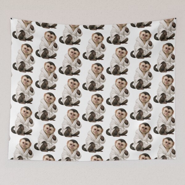 Item preview, Relaxing Bathrobe Capuchin Monkey designed and sold by Sillytoe.