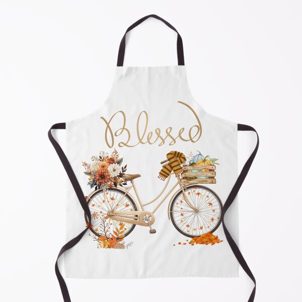 Item preview, Blessed Autumn Bicycle with Harvest Pumpkins and Fall Flowers designed and sold by VibranPalette.
