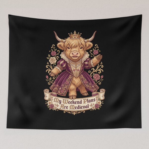Item preview, My Weekend Plans Are Medieval Highland Cow designed and sold by snowry.