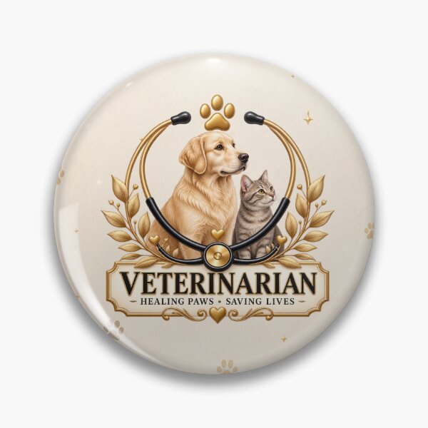 Item preview, Elegant Veterinarian – Golden Paws & Pet Care Design designed and sold by HO•Designs.