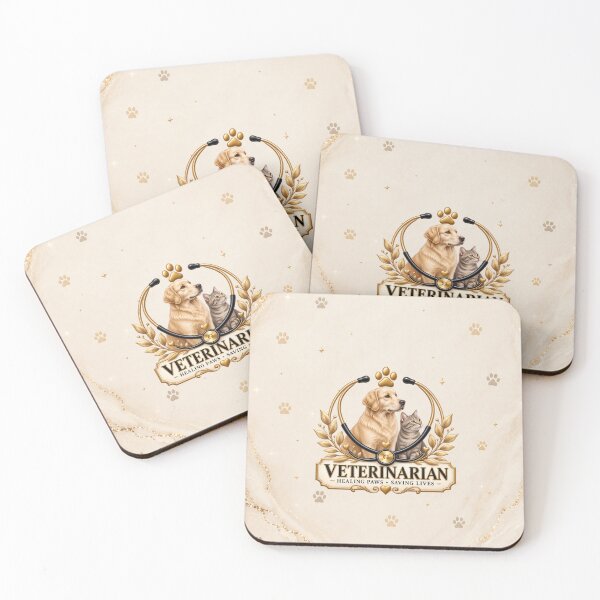 Item preview, Elegant Veterinarian – Golden Paws & Pet Care Design designed and sold by HO•Designs.
