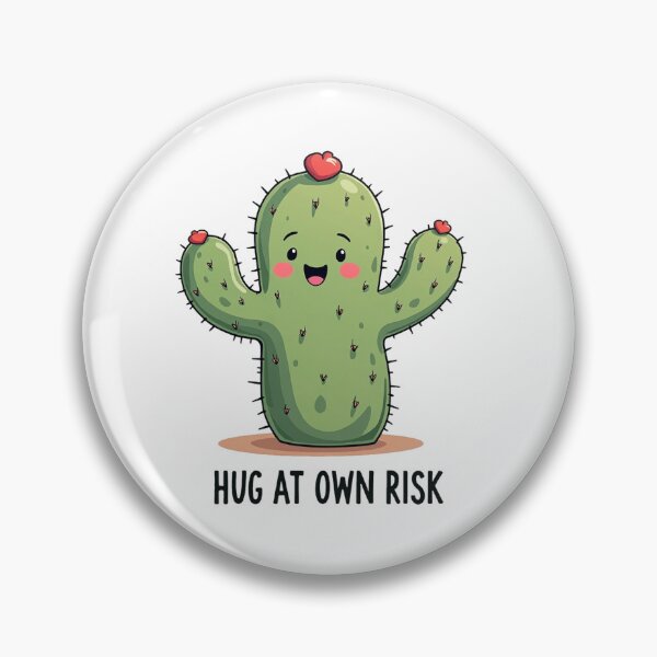 Item preview, Funny cactus with Hug At Own Risk text as a gift designed and sold by Prints by Mat.