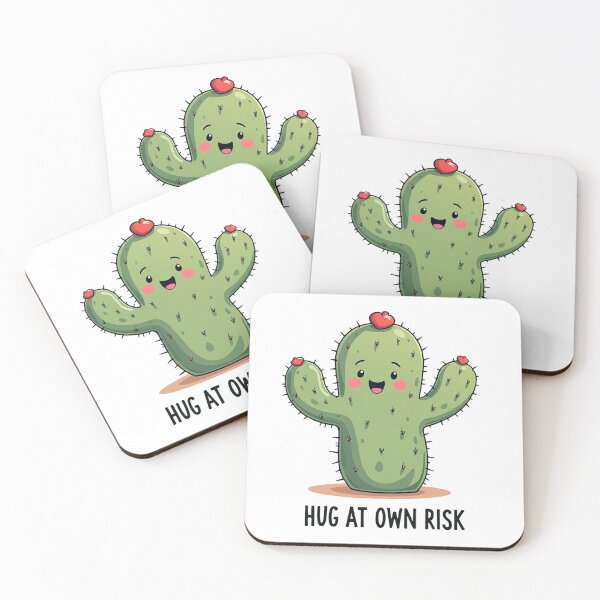 Item preview, Funny cactus with Hug At Own Risk text as a gift designed and sold by Prints by Mat.