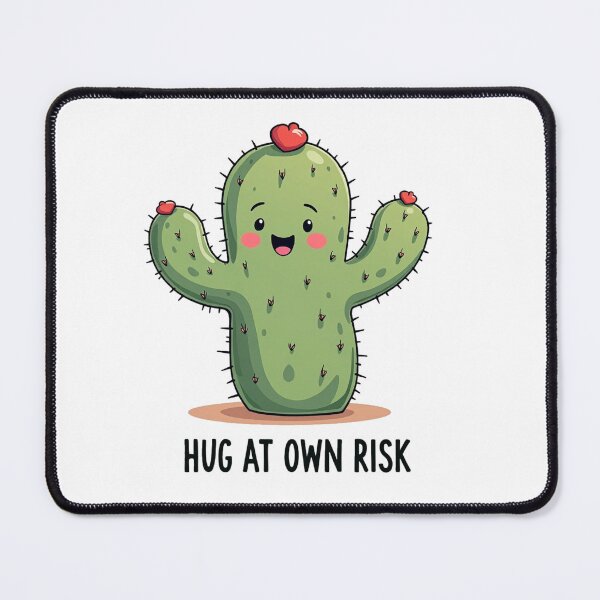 Item preview, Funny cactus with Hug At Own Risk text as a gift designed and sold by Prints by Mat.