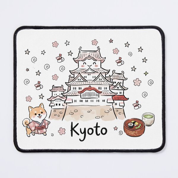 Item preview, Cute Japanese Castle Kyoto Doodle Art designed and sold by RamyGallery.