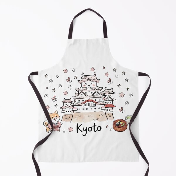 Item preview, Cute Japanese Castle Kyoto Doodle Art designed and sold by RamyGallery.