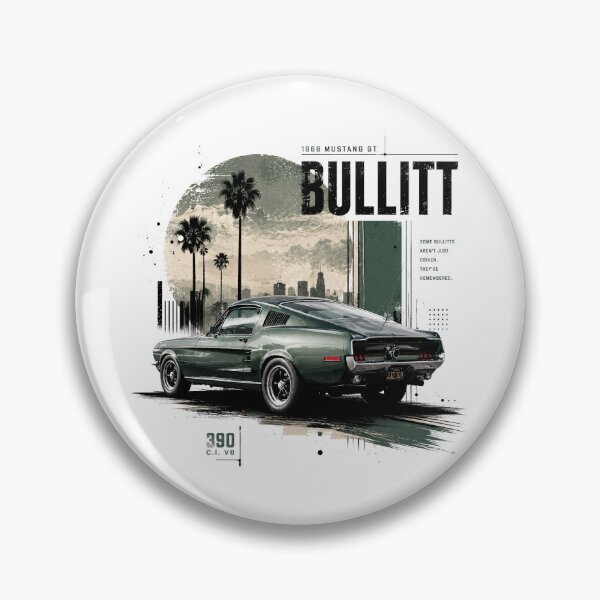Item preview, 1968 Bullitt Fastback GT 390 V8 Highland Green Vintage Grunge Art designed and sold by EdGraphy.