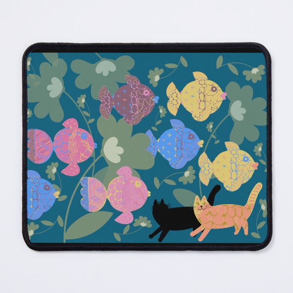 Item preview, Fish Collage Whimsy Cat Dreams. designed and sold by SalsySafrano.