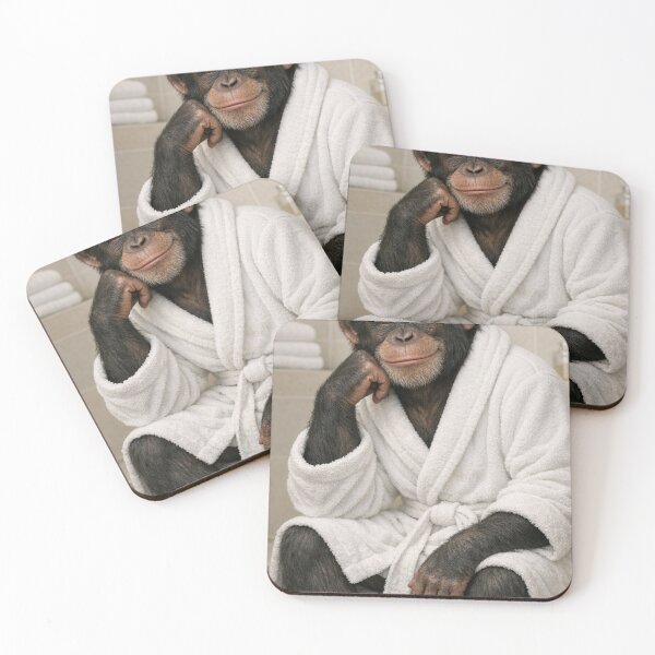 Item preview, Cozy Bathrobe Chimpanzee designed and sold by Sillytoe.