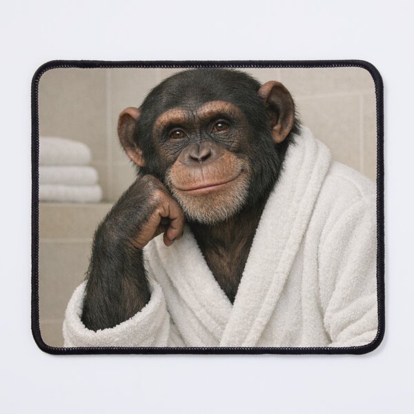 Item preview, Cozy Bathrobe Chimpanzee designed and sold by Sillytoe.