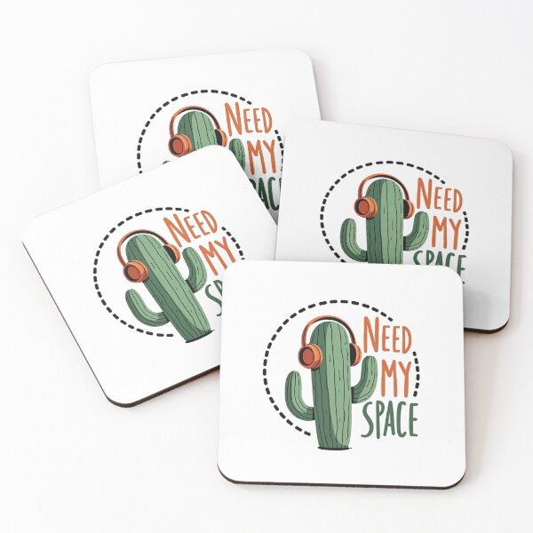 Item preview, Funny cactus with headphones and Need My Space text designed and sold by Prints by Mat.