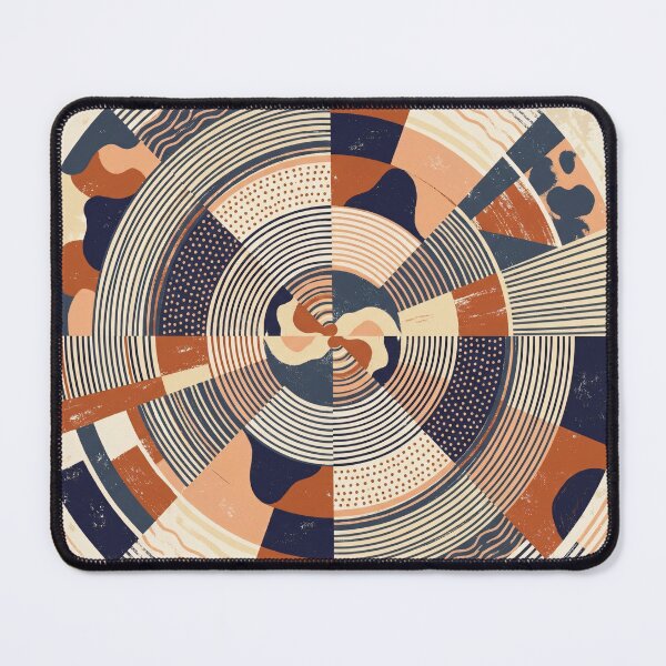 Item preview, Mid-Century Terracotta Abstract Geometric designed and sold by arteresting-art.