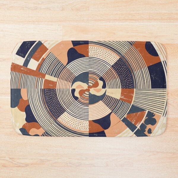 Item preview, Mid-Century Terracotta Abstract Geometric designed and sold by arteresting-art.