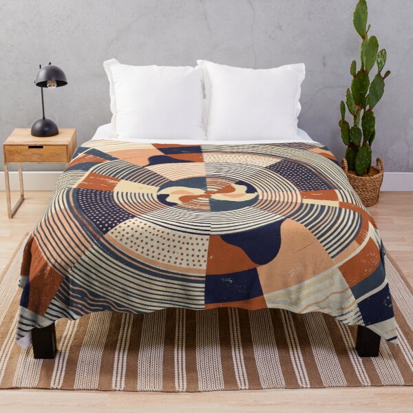 Item preview, Mid-Century Terracotta Abstract Geometric designed and sold by arteresting-art.