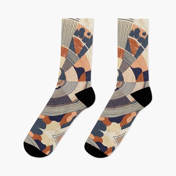 Item preview, Mid-Century Terracotta Abstract Geometric designed and sold by arteresting-art.
