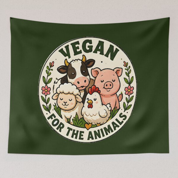 Item preview, Vegan for the Animals designed and sold by BuxomBabe21.
