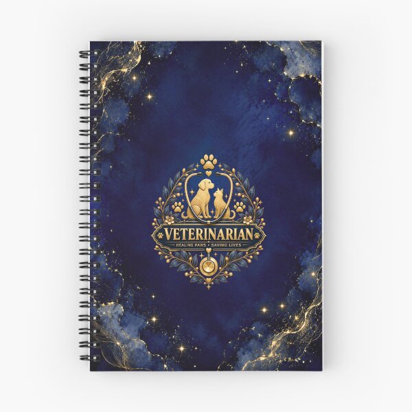 Item preview, Veterinarian Navy Blue & Gold – Healing Paws Premium Vet Design designed and sold by HO•Designs.