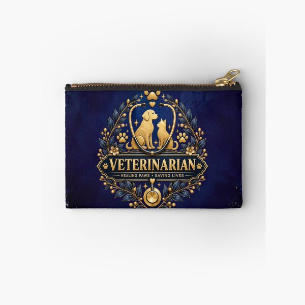 Item preview, Veterinarian Navy Blue & Gold – Healing Paws Premium Vet Design designed and sold by HO•Designs.