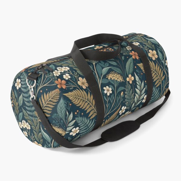 Item preview, Dark Cottagecore Florals – Golden Ferns & Wild Meadow Blooms  designed and sold by Whimsical Wayfarer.