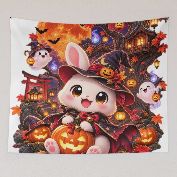 Item preview, White Bunny Halloween designed and sold by TeikunShop.