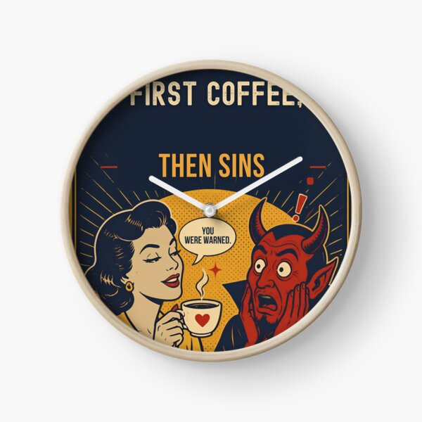 Item preview, She Likes the Devil. Time for coffee. designed and sold by LookWhatIGot.