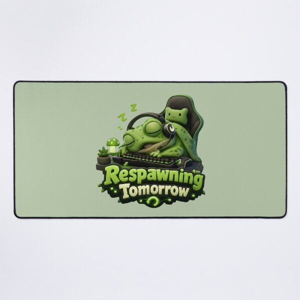 Item preview, Cute Sleepy Gamer Frog Respawning Tomorrow | Kawaii Gaming Frog  designed and sold by Moons Studio.