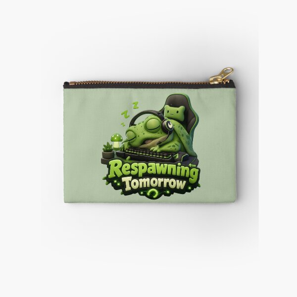 Item preview, Cute Sleepy Gamer Frog Respawning Tomorrow | Kawaii Gaming Frog  designed and sold by Moons Studio.