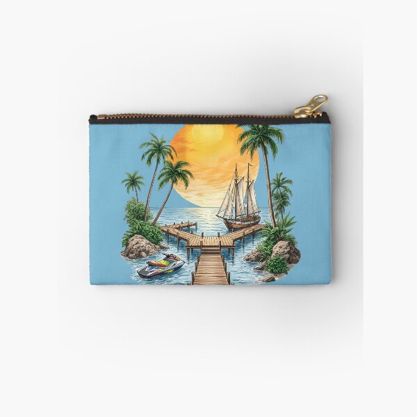 Item preview, Tropical Sunset Pier & Sailboat Paradise designed and sold by digitalbob60.