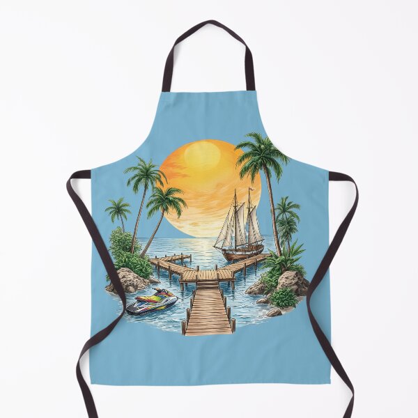 Item preview, Tropical Sunset Pier & Sailboat Paradise designed and sold by digitalbob60.