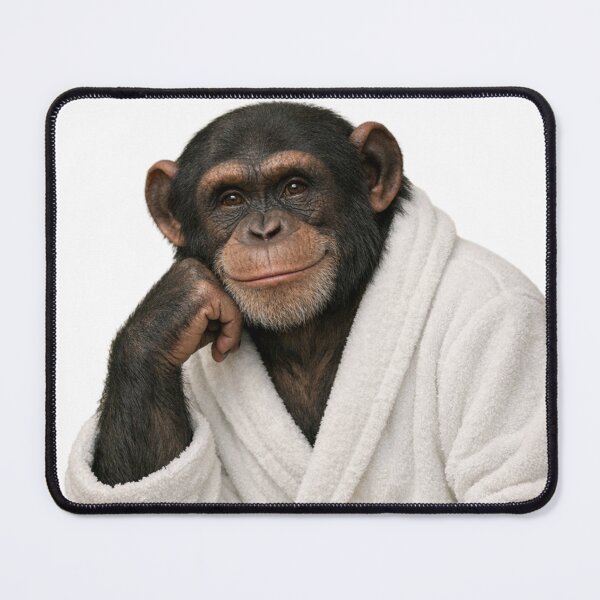 Item preview, Relaxing Bathrobe Chimpanzee designed and sold by Sillytoe.