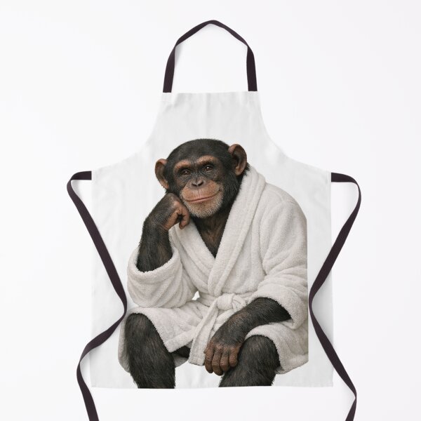 Item preview, Relaxing Bathrobe Chimpanzee designed and sold by Sillytoe.