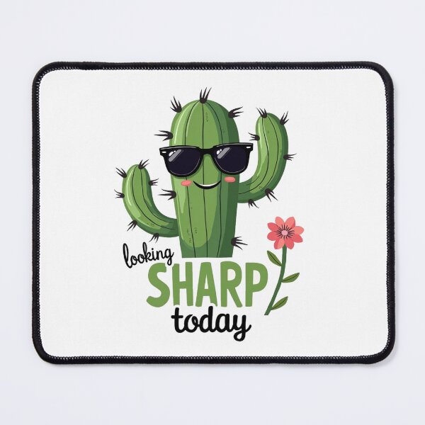Item preview, Funny cactus wearing sunglasses with Looking Sharp Today text designed and sold by Prints by Mat.