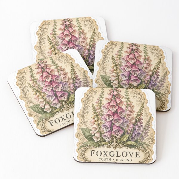 Item preview, Vintage Victorian Foxglove Botanical Sticker – Youth & Healing designed and sold by DesignsbyVelvet.
