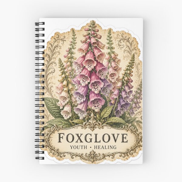 Item preview, Vintage Victorian Foxglove Botanical Sticker – Youth & Healing designed and sold by DesignsbyVelvet.