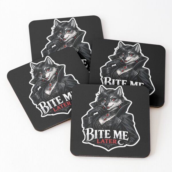 Item preview, Bite Me Later | Anthro Wolf Gothic Fashion Gift designed and sold by Furrenzy.