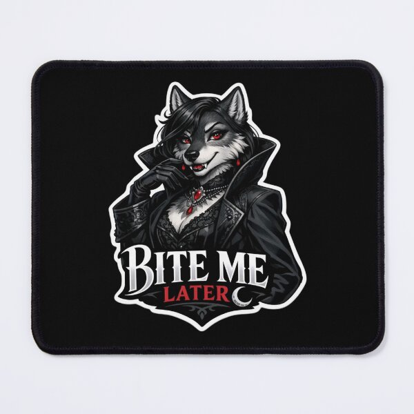 Item preview, Bite Me Later | Anthro Wolf Gothic Fashion Gift designed and sold by Furrenzy.