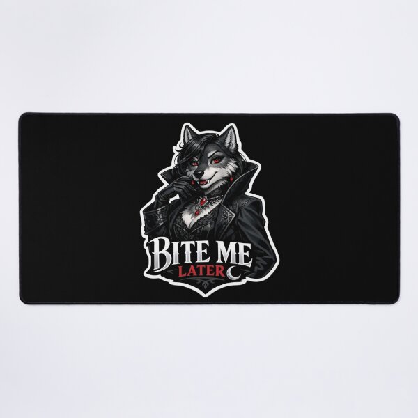 Item preview, Bite Me Later | Anthro Wolf Gothic Fashion Gift designed and sold by Furrenzy.