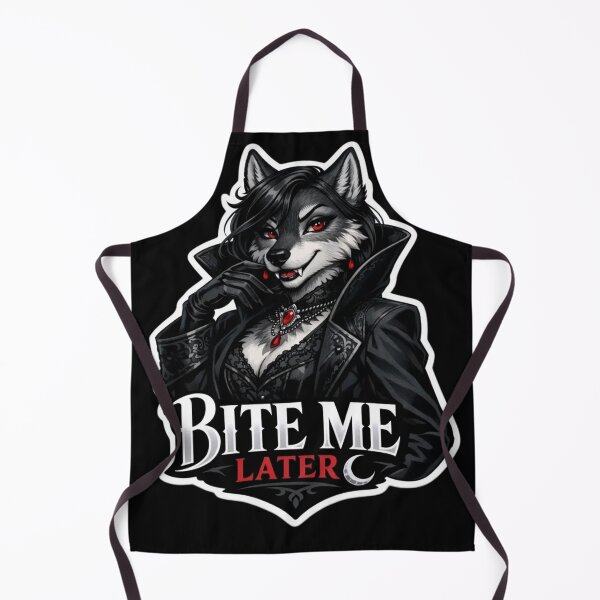 Item preview, Bite Me Later | Anthro Wolf Gothic Fashion Gift designed and sold by Furrenzy.