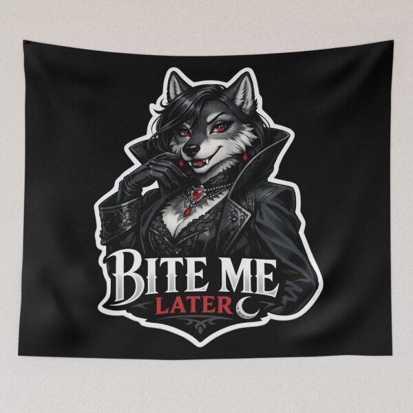 Item preview, Bite Me Later | Anthro Wolf Gothic Fashion Gift designed and sold by Furrenzy.