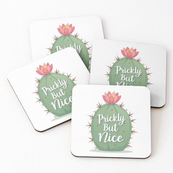 Item preview, Cute cactus with flower and Prickly But Nice text designed and sold by Prints by Mat.