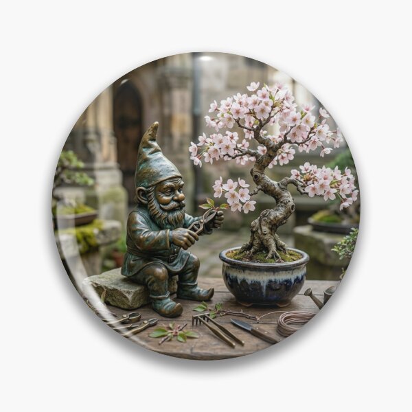 Item preview, Wroclaw Gnome Pruning Bonsai Tree designed and sold by Purrfecta.