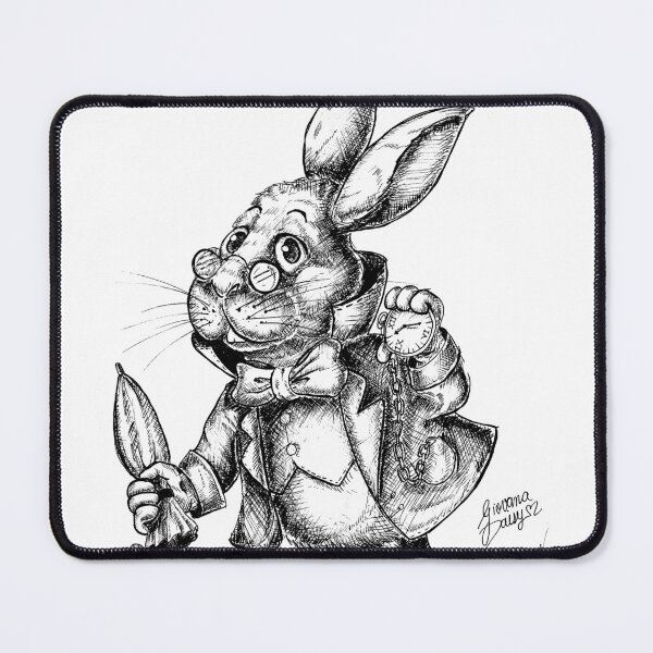 Item preview, Classic White Rabbit Line Art designed and sold by Gio Daisy Art.