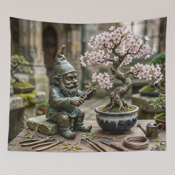 Item preview, Wroclaw Gnome Pruning Bonsai Tree designed and sold by Purrfecta.