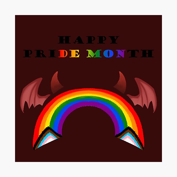 Item preview, Happy priDE MONth – Cute Demon Pride Rainbow designed and sold by Thistlegrove.