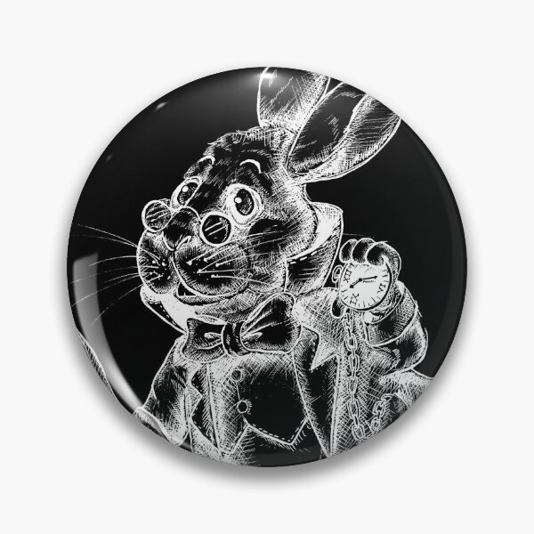 Item preview, Gothic White Rabbit Inverted Chalk Sketch designed and sold by Gio Daisy Art.
