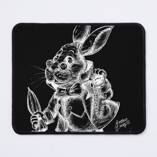Item preview, Gothic White Rabbit Inverted Chalk Sketch designed and sold by Gio Daisy Art.